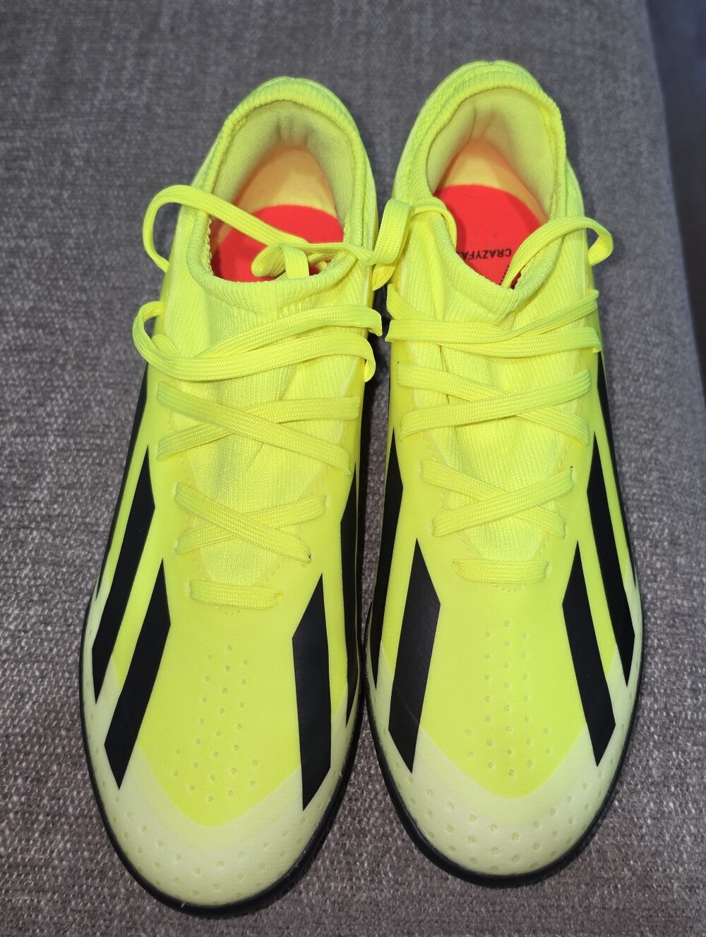 Adidas X Crazyfast League TF Turf Soccer CleatsSolar Yellow Black Men 6.5 NWOB